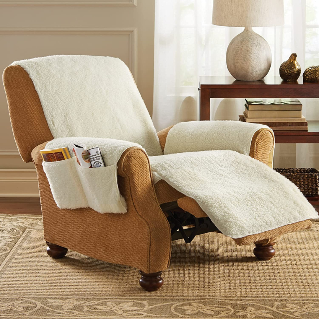 Skanto | Plasj Sofa Dekke Med Side Oppbevaringslommer