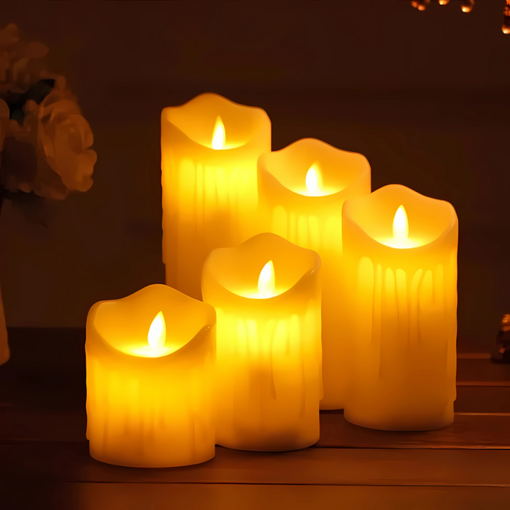 Skanto | LED flammesløse flimrende dekorative stearinlys