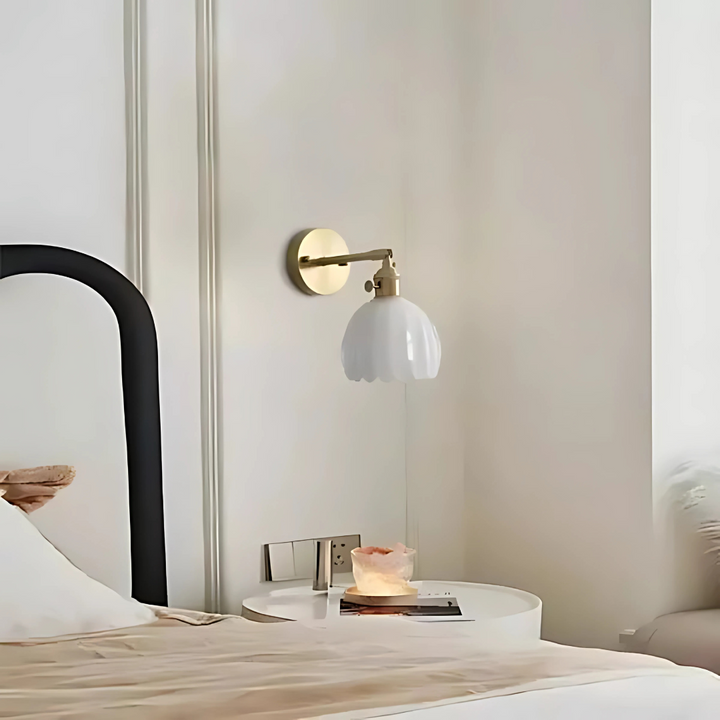 Skanto | Vintage Glass Wall Lights Floral Design