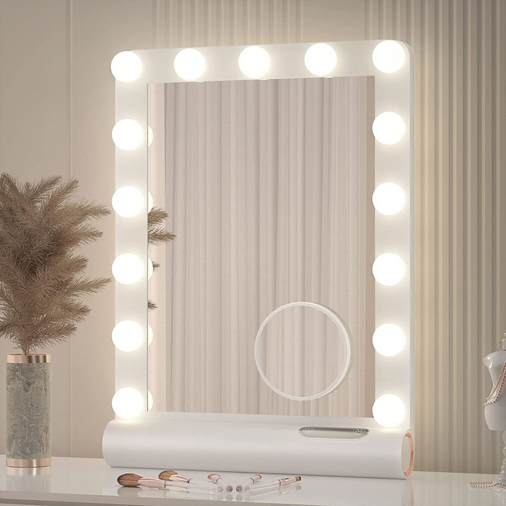 Skanto | LED-Schminkspiegel-Beleuchtung | Hollywood-Stil Lichtleiste | Warmweiß