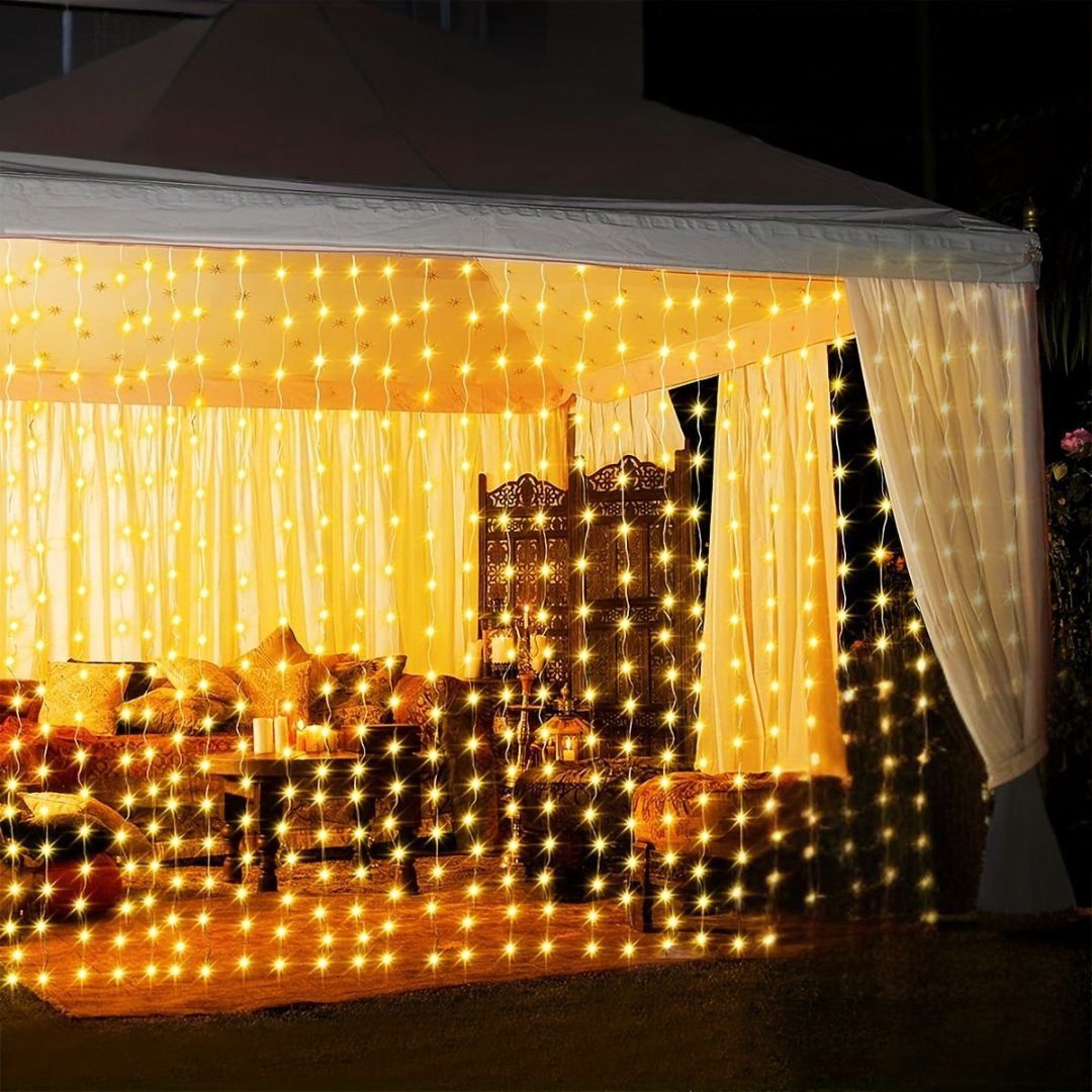 Skanto | Fairy Lights Solcelled Utendørs Gardin Lysstreng