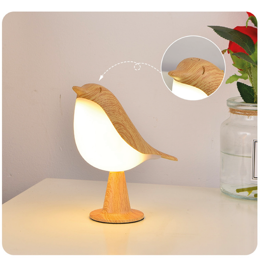 Skanto | Bordlampe med fugldesign i trelook