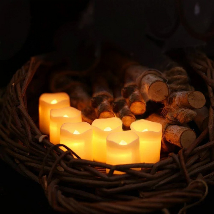 Skanto | LED Lys Varme Hvit Flameless Plast Sett