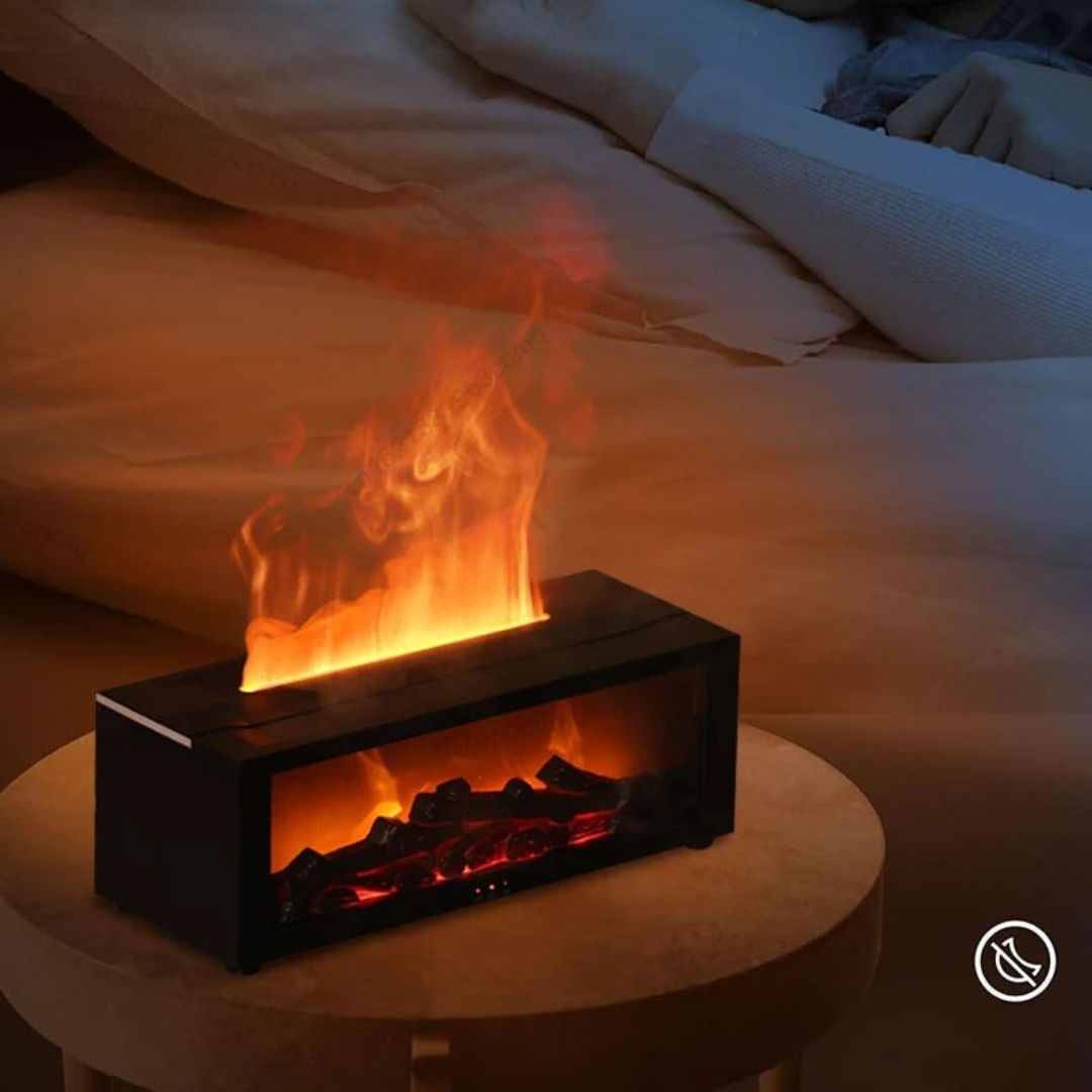 Skanto | Luftfukter med flammeeffekt og aromadiffuser