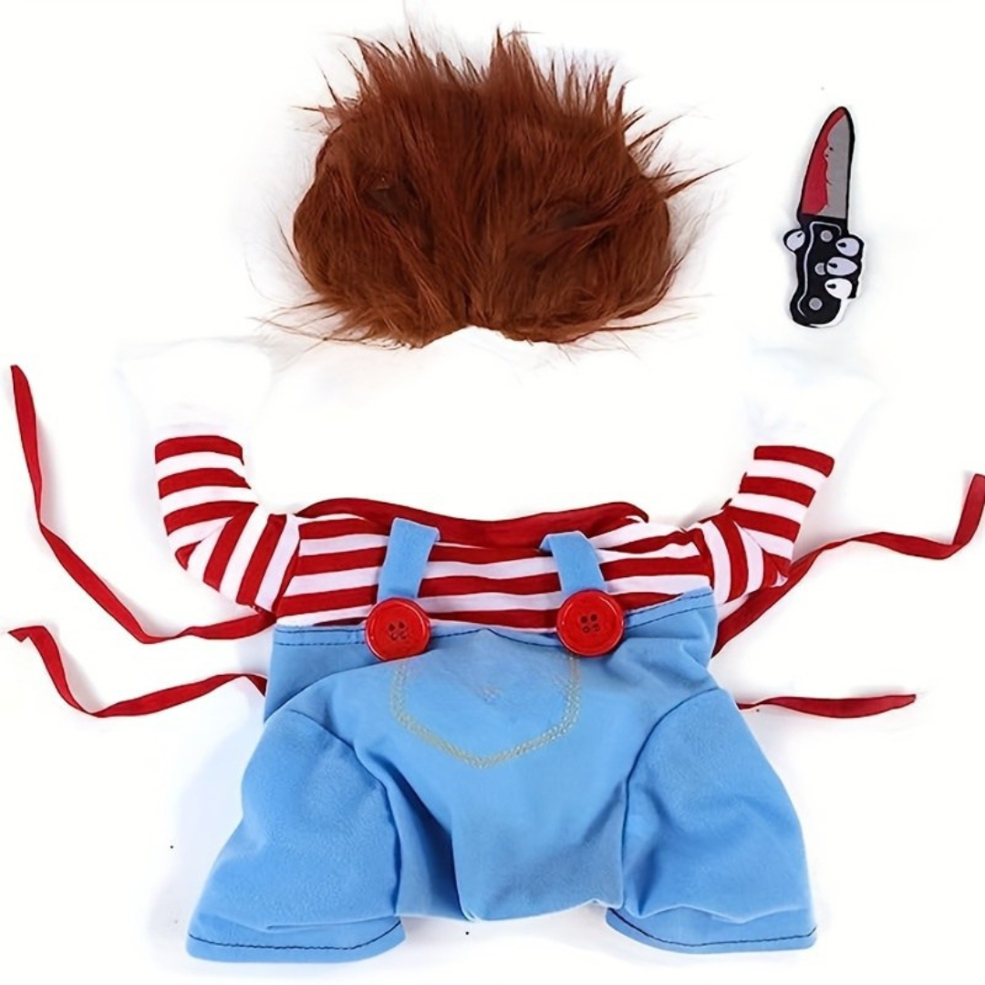 Skanto | Hund Halloween kostyme Plysj Morsomt antrekk | Skummel dukke design