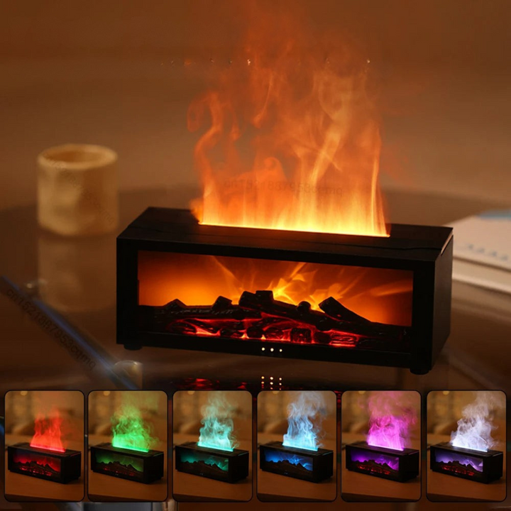 Skanto | Luftfukter med flammeeffekt og aromadiffuser