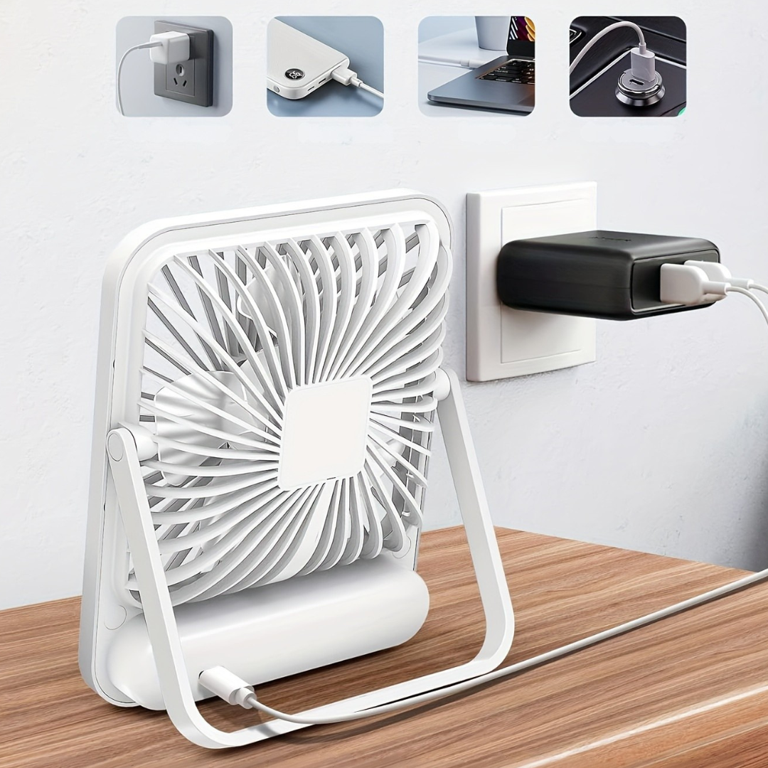 Bærbar USB-oppladbar bordkjølevifte | Skanto