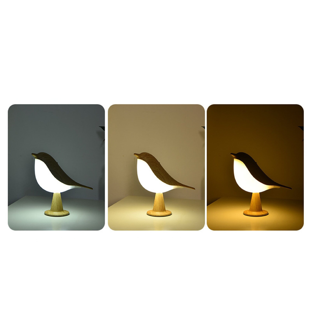 Skanto | Bordlampe med fugldesign i trelook