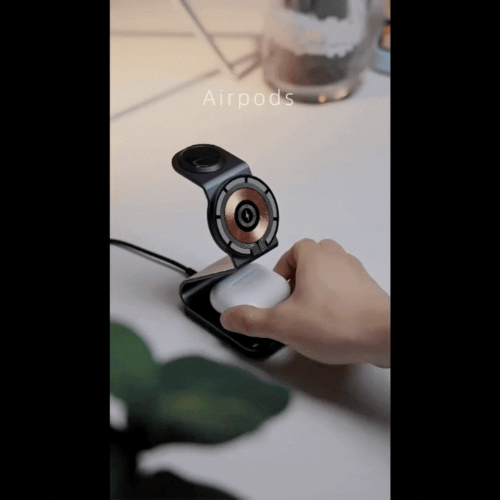 Chargy Pro - Stilfull Magnetisk Trådløs 3-i-1 Lader Skanto