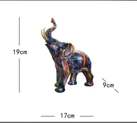 Skanto | Fargerik Abstrakt Elefant Figur for Hjemmedekorasjon