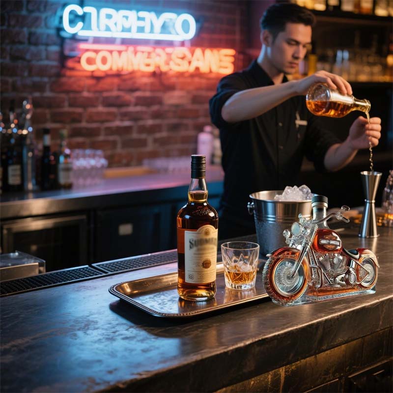 Skanto | Harley Motorcycle Formet Whiskey Karaffel for Hjemmebar
