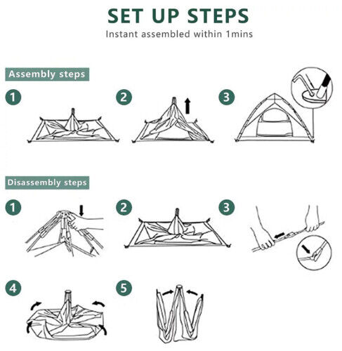 3 Sekunder Instant Pop Up Telt - For Eventyr & Reiseliv Skanto
