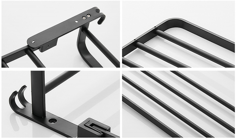 Skanto | Enkel Organizer Bad Aluminium Sammenleggbar Håndklestativ