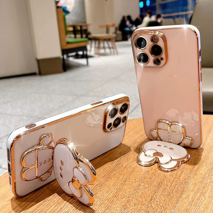 Skanto | 3D Kanin Koreansk Stil Speil iPhone Etui