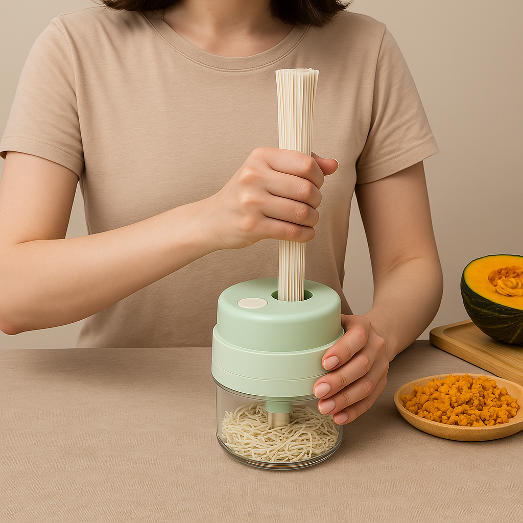 Skanto | 2i1 Bærbar Grønnsakskutter Blender