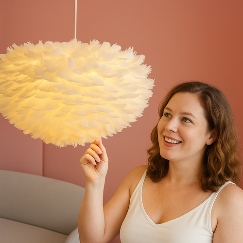 Cloud Like Realistic Feather Chandelier | Skanto