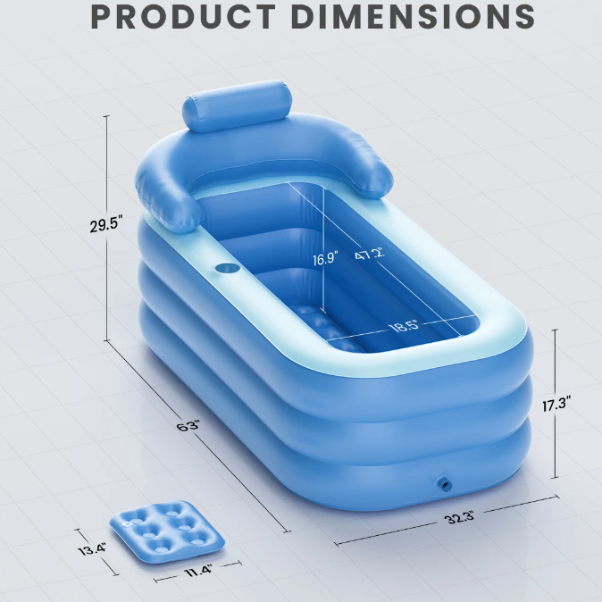 Portable Inflatable Spa Avslappende Full Badekar | Skanto