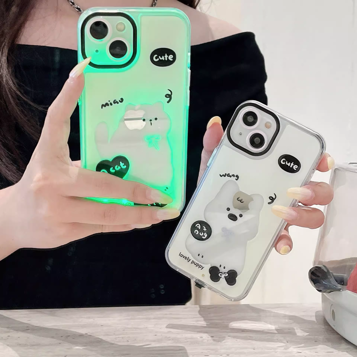 Skanto | Neon Paws Kat elsker Luminous Telefonveske