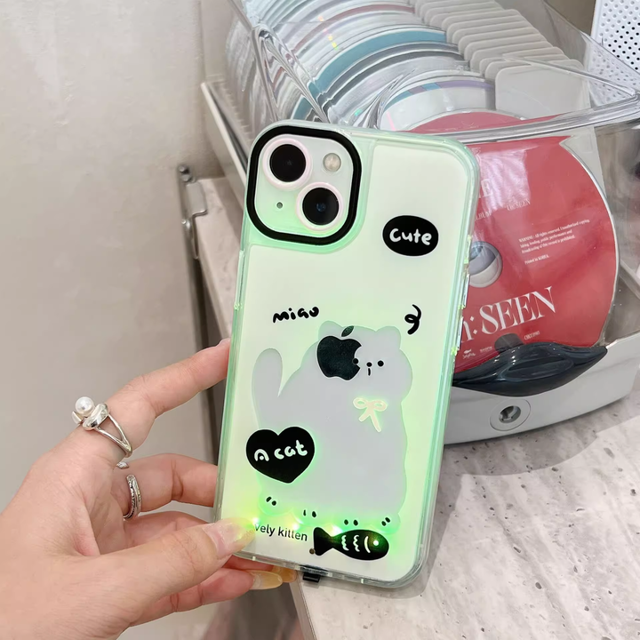 Skanto | Neon Paws Kat elsker Luminous Telefonveske