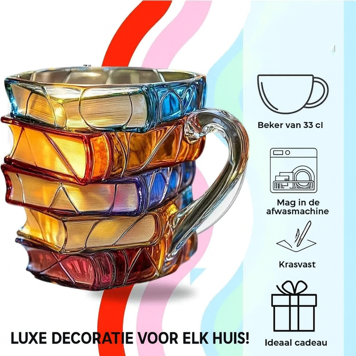 BookCup 3D kopp – Håndmalte litteraturkopp i bokform | Skanto