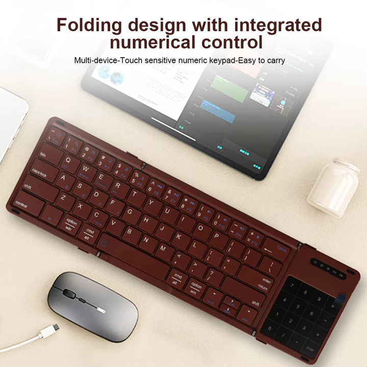 Skanto | Trådløst Bærbart Slim Smart Tri-Fold Bluetooth Tastatur