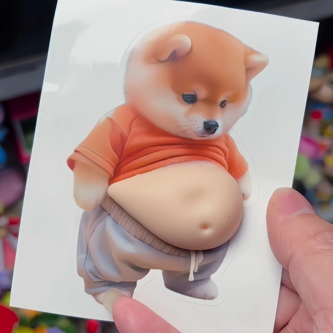 Chubby Shiba Silikon Klistremerke Beskytter | Skanto