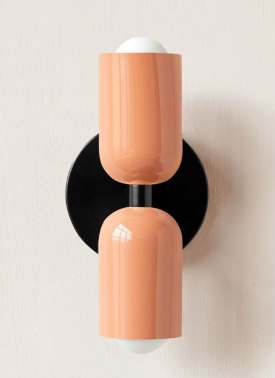 Norvo | Vegglampe DuoGlow | Dobbelsidig LED-belysning | Fargefremheving for ditt hjem | Metalkabinett i grønn, rosa eller rød