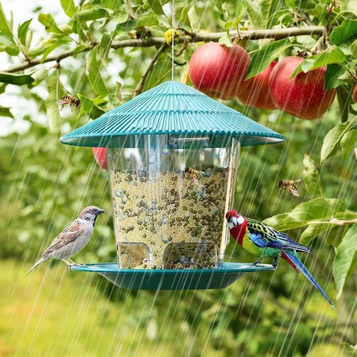 Skanto | Hengende fuglemater med automatisk frødispenser