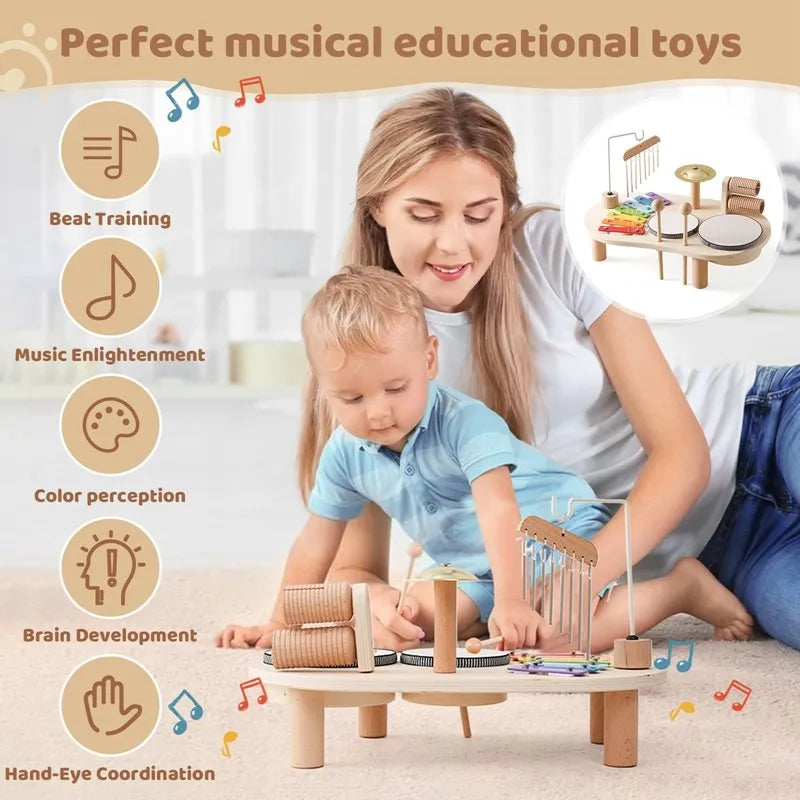 Norvo | Tre Baby Musikkinstrumenter | Stimuler Kreativitet - Perfekte Montessori Leker