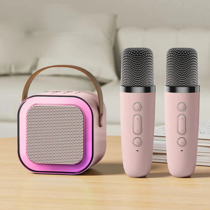 Skanto | Karaoke Sett – Trådløse mikrofoner med bærbar Bluetooth-høyttaler