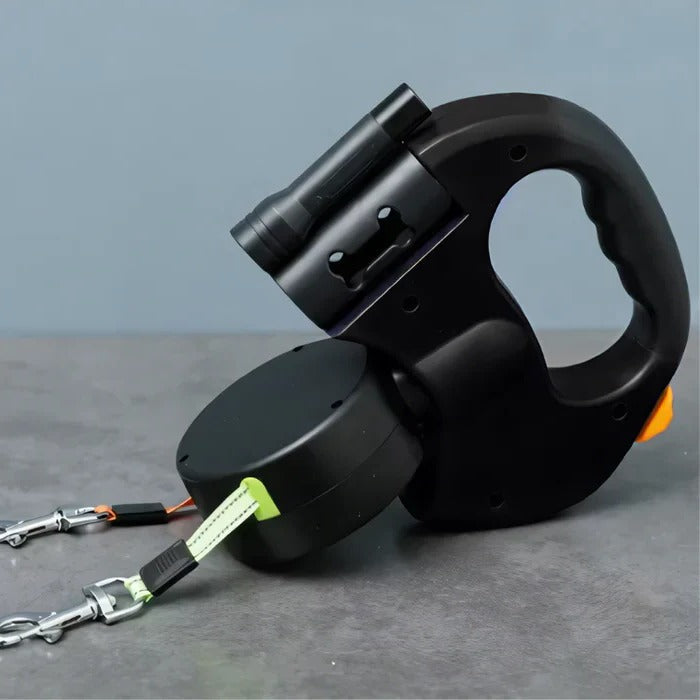 Skanto | TangleFree Dual Hundebånd med LED Lys & 360° Svivel