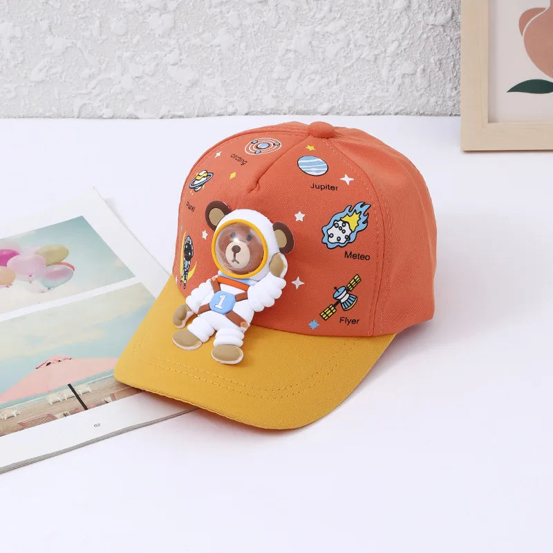 Skanto | Sunshine – Barns baseballcap med bjørne- og planetdesign
