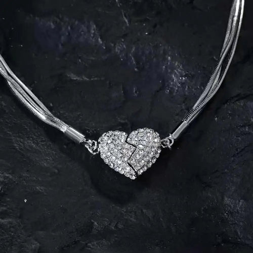 Skanto | Magnetisk Hjerte Charm Halskjede