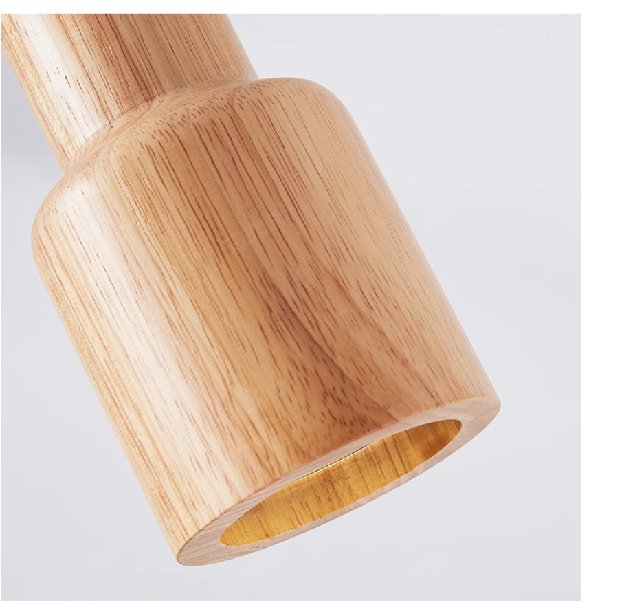 Skanto | Skandinavisk Trependellampe – Minimalistisk Design for Stue og Soverom | Naturlig Treutseende