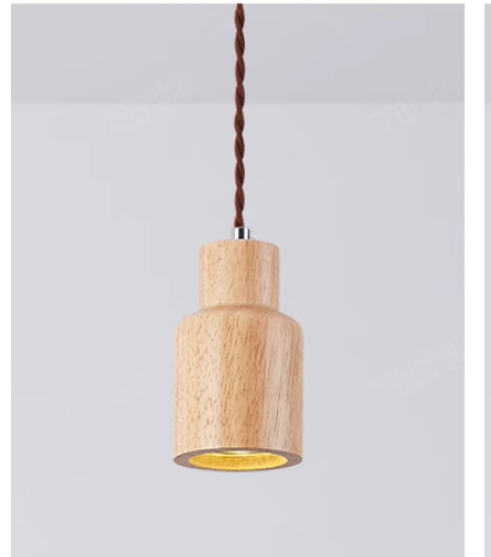 Skandinavisk Tre Pendellampe – Minimalistisk Design for Stue og Soverom | Naturlig Trelook | Skanto