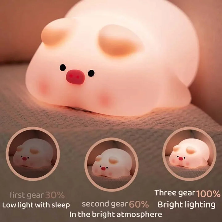 Skanto | Plysj Nattlys for Barn | Myk LED Lys med Timer og Dyredesign