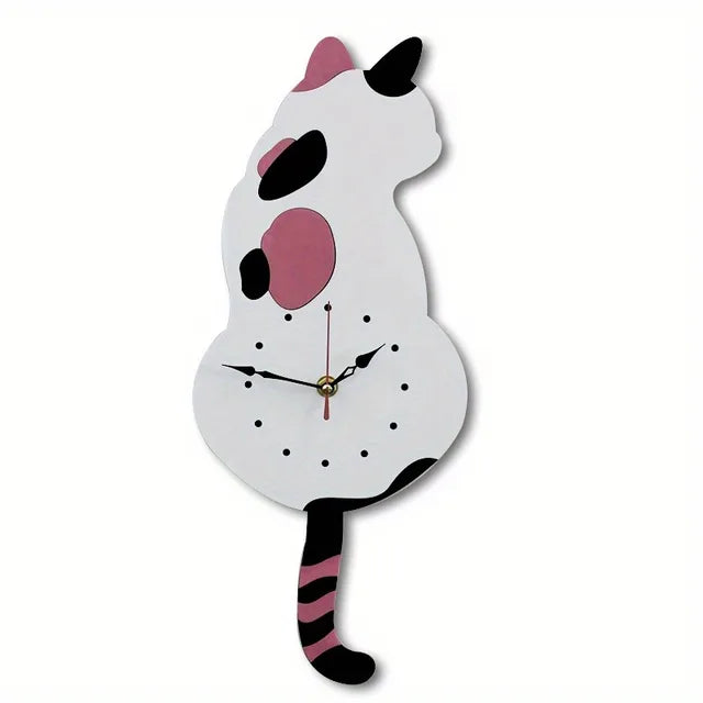 Skanto | Time-Tail Svart Katt Klokke