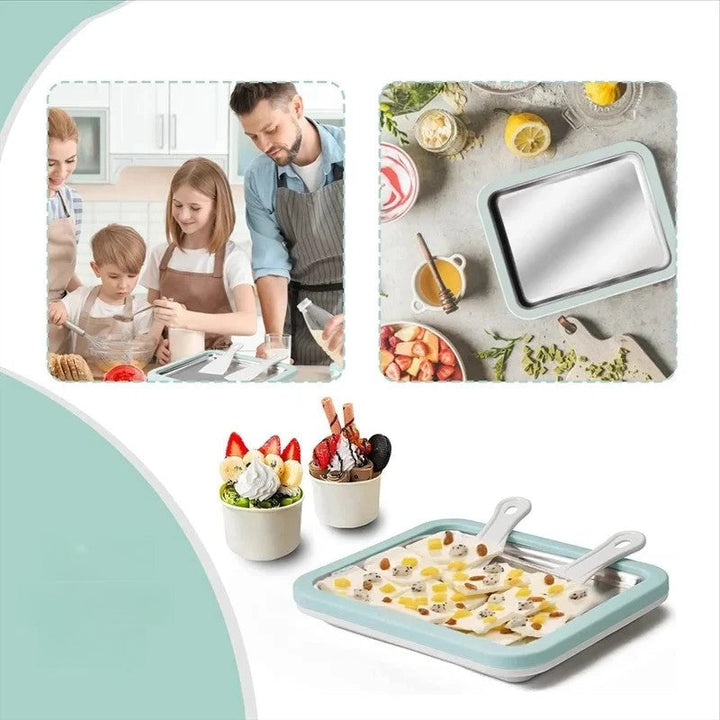 Eisrollenmaschine aus Edelstahl für Zuhause