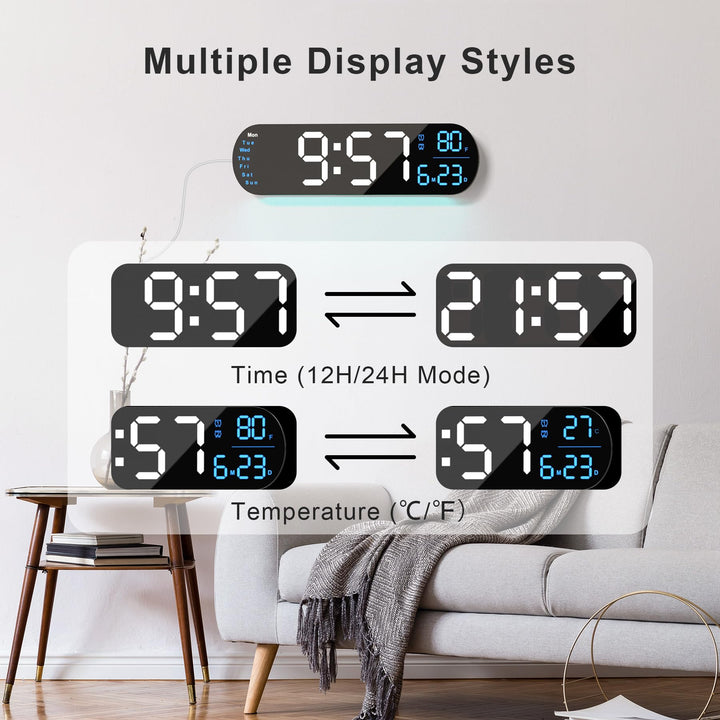 Multi Functional LED Display Clock | Skanto