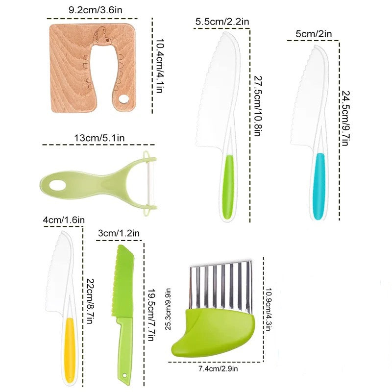 Norvo | Lite Kokk Sett | Trygg og lekfull matlagingslæring - Montessori Kjøkkenverktøy