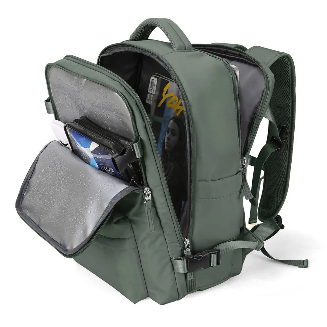 Skanto | TrekVault Vanntett Ryggsekk: 25L Tyverisikker Design med Laptoprom