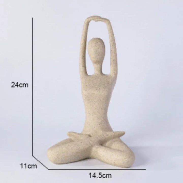 ZenJoy Kvinne i Yoga Figur – Moderne Interiørdekorasjon laget av Resin | Skanto
