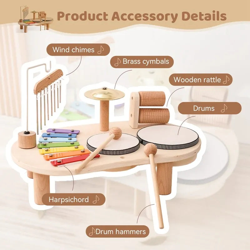 Norvo | Tre Baby Musikkinstrumenter | Stimuler Kreativitet - Perfekte Montessori Leker