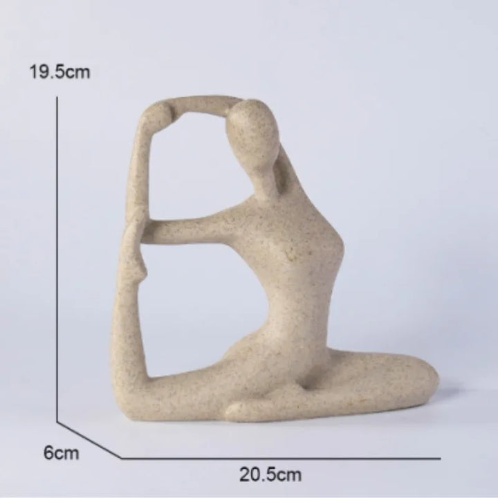 Skanto | ZenJoy Kvinnelig i Yoga Statue – Moderne Innendørs Dekorasjon Laget av Harpiks