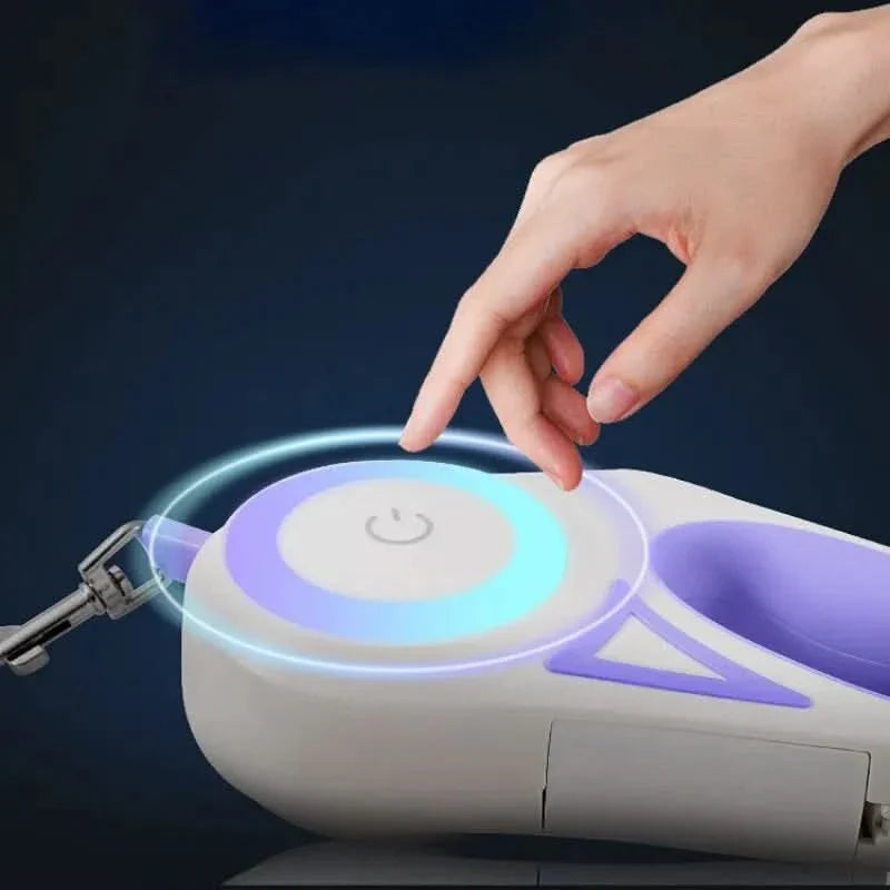 Skanto | AutoLeash Glow – Automatisk hundebånd med LED lys for turer både dag og natt