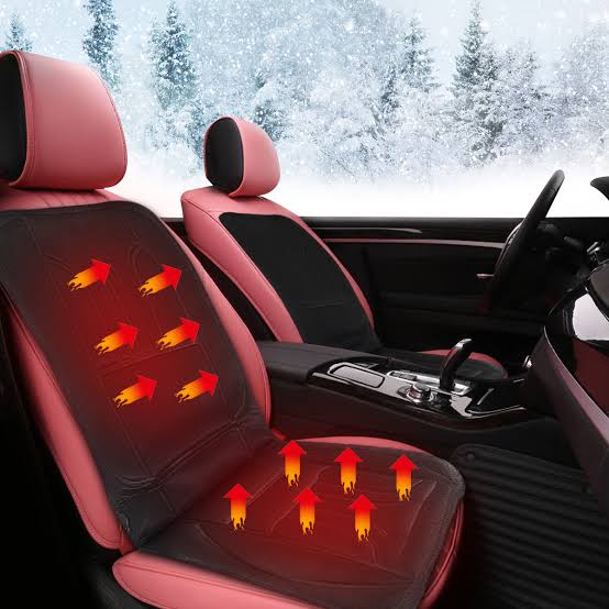 Skanto | HeatRide Oppvarmet Bilsittepute – 12V Minne Skum Sitte- og Ryggvarme