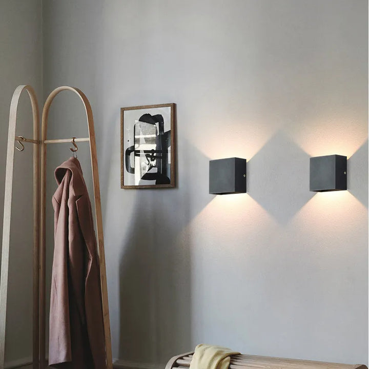 Skanto | Vegglampe Moderne Svart Aluminium LED Lysarmatur