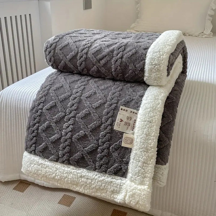 Skanto | Fleece Kaste Teppe Sherpa Vendbar Sengeoverdrag