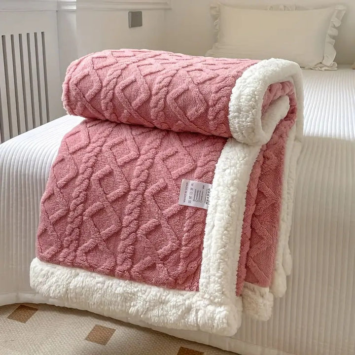 Skanto | Fleece Kaste Teppe Sherpa Vendbar Sengeoverdrag