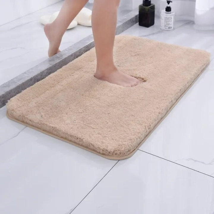 Skanto | Plush Grå Mikrofiber Badmatte
